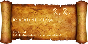Kisfaludi Kinga névjegykártya