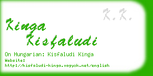 kinga kisfaludi business card